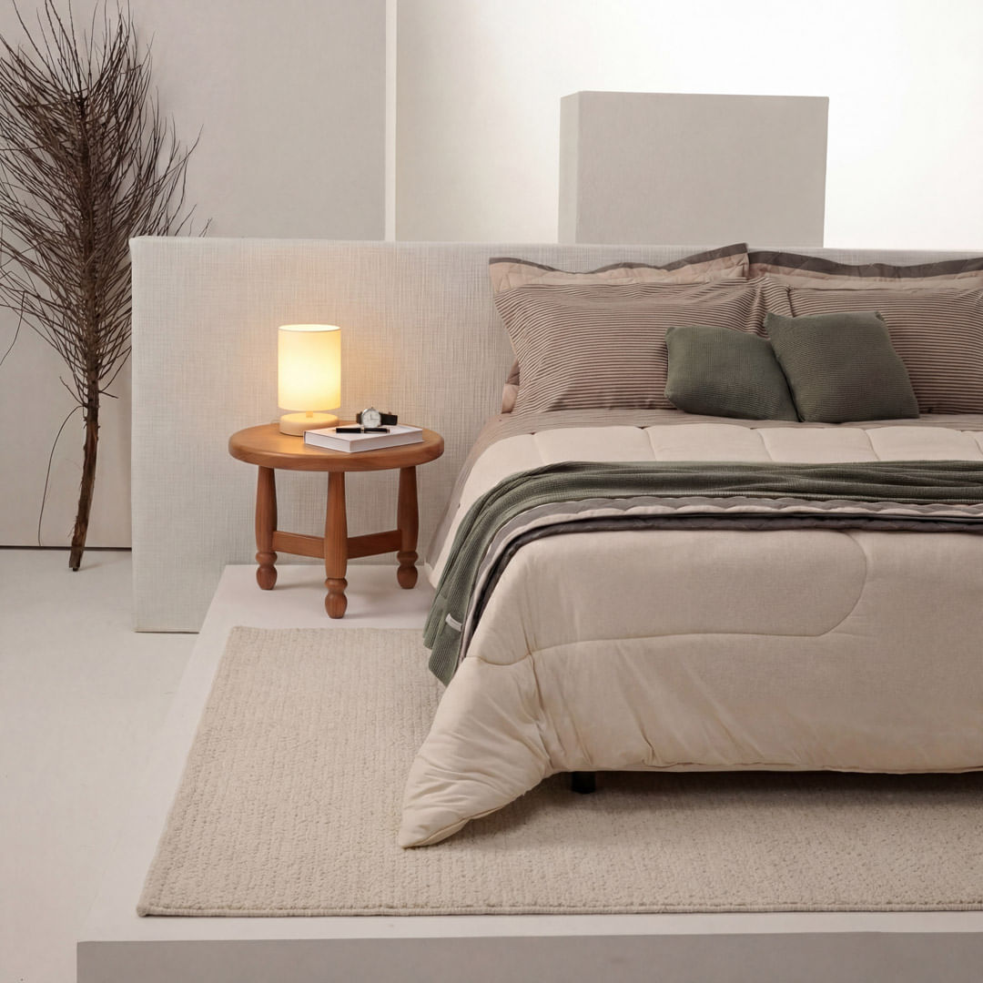 01 32 0159 Lencol de Baixo Avulso Mix And Match Listras Verde Musgo Bege 001